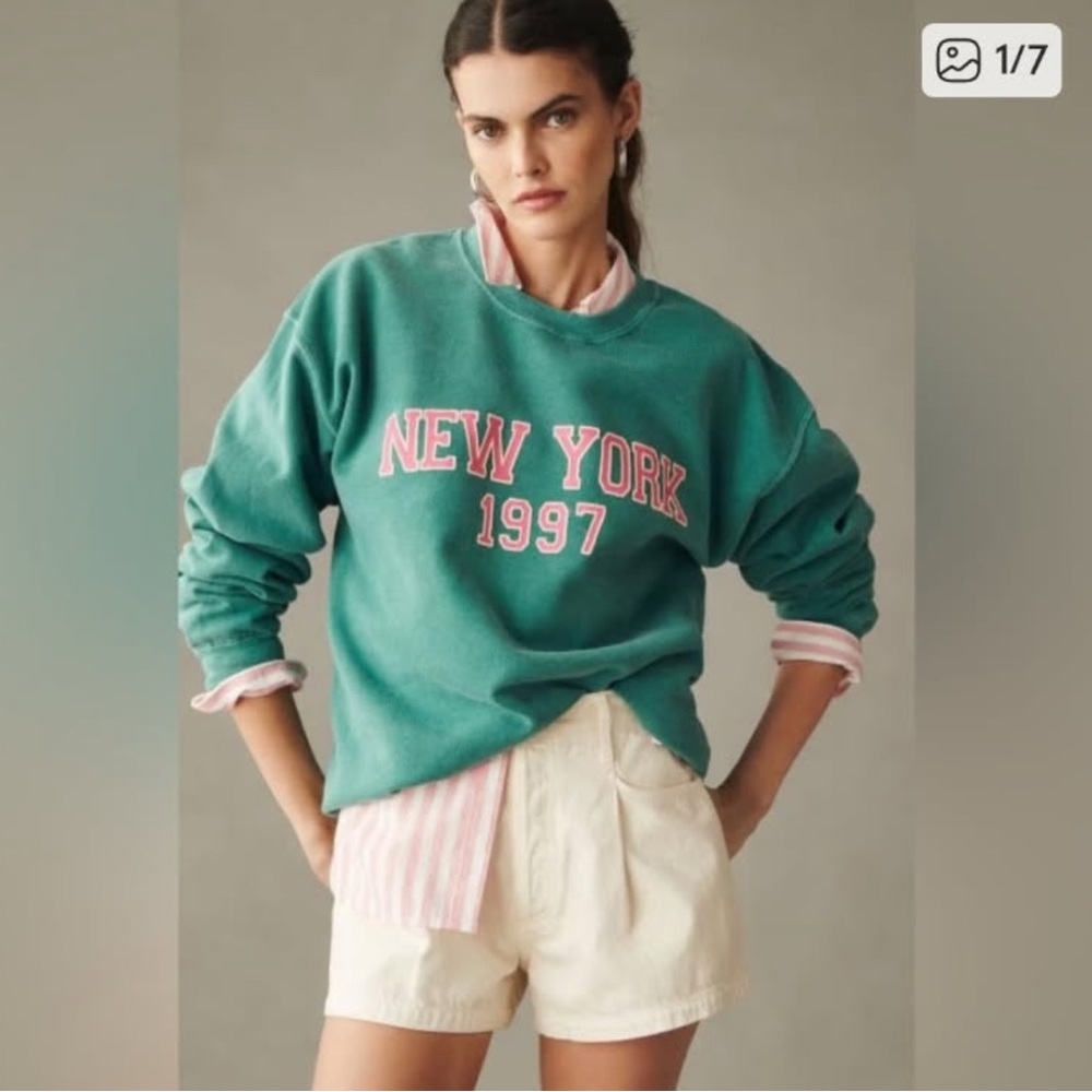 Anthropologie Teal Sweater